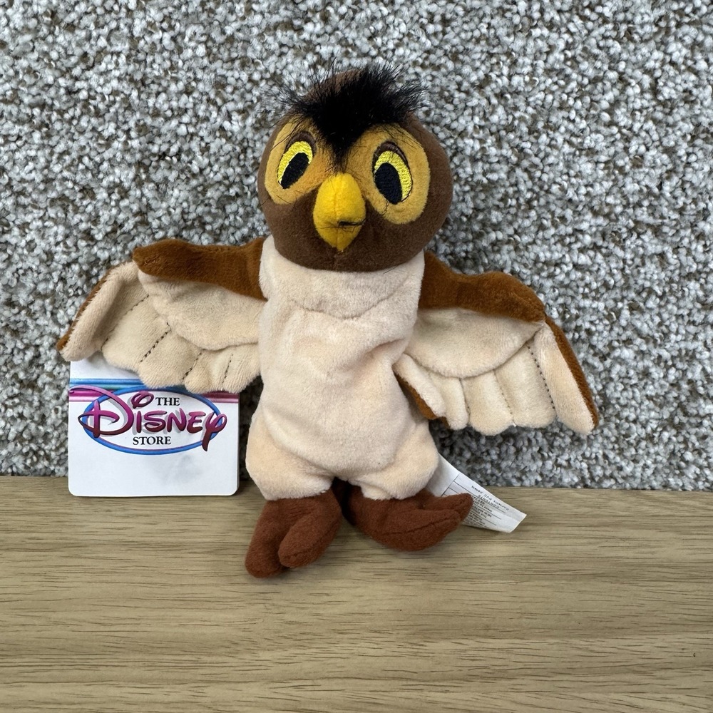 NEW Disney Owl Mini Bean Bag Beanie Plush Stuffed Winnie The Pooh With Tags